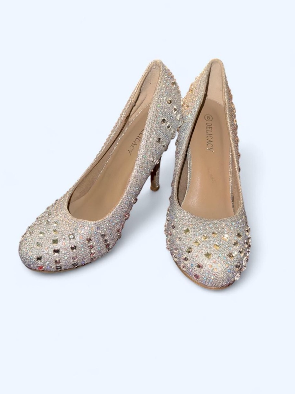 Delicacy Crystal Champagne Rhinestone Heels